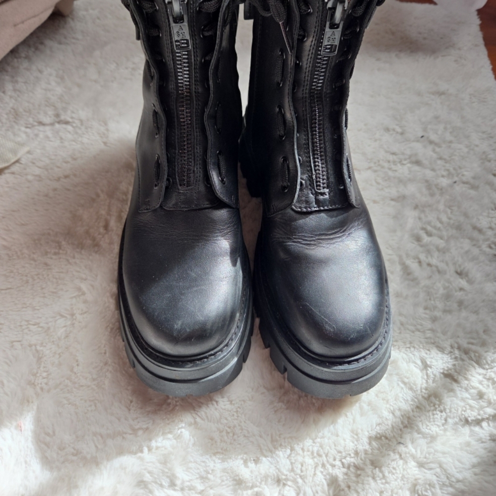 Ash Black Combat & Moto Boots - Picture 5 of 7